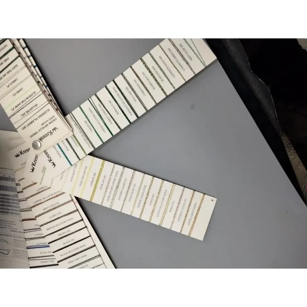 Kreinik Metallic single strand silk collection Fan Deck sample book